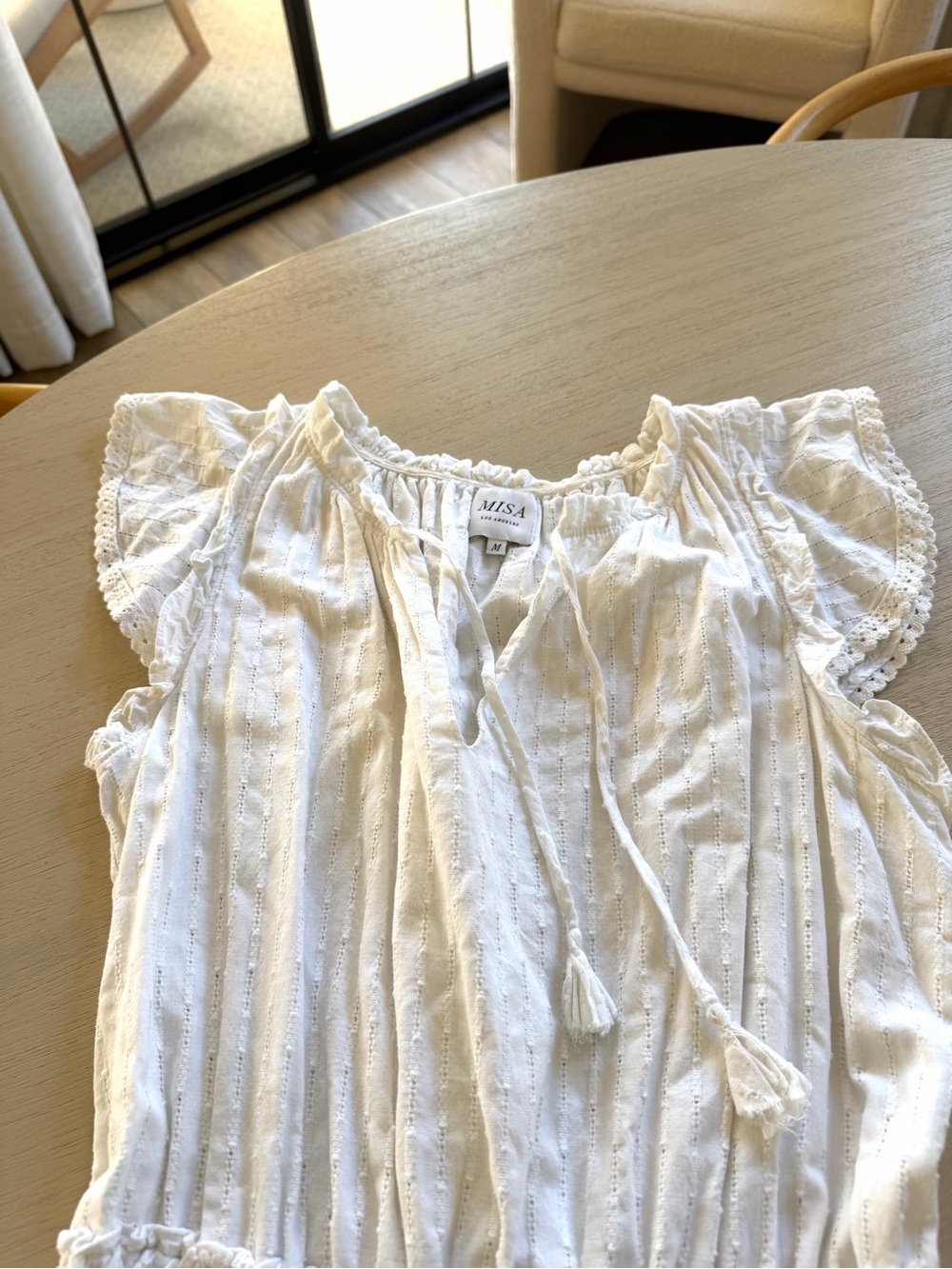 MISA Los Angeles | LILIAN DRESS IN WHITE | Color: White | Size: M - Picture 3 of 5